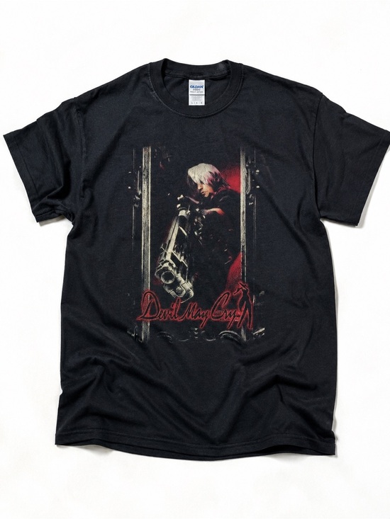 Gildan Other - Gildan Black Devil May Cry Graphic Tee with Red Accents UNISEX SIZE L